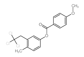 Benzoicacid, 4-methoxy-, 4-methyl-3-(2,2,2-trichloroethyl)phenyl ester结构式
