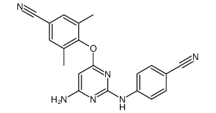 4-(6-氨基-2-(4-氰基苯基氨基)嘧啶-4-基氧基)-3,5-二甲基苯甲腈结构式