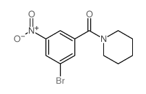 1-(3-溴-5-硝基苯甲酰)哌啶结构式