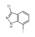 3-Bromo-7-iodo-1H-indazole Structure