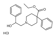 ethyl 1-(2-hydroxy-2-phenylethyl)-4-phenylpiperidin-1-ium-4-carboxylate,chloride结构式