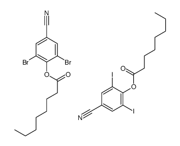 (4-cyano-2,6-diiodophenyl) octanoate,(2,6-dibromo-4-cyanophenyl) octanoate Structure