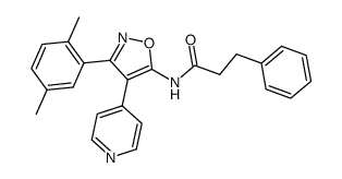 3-(2,5-Dimethylphenyl)-5-(3-phenylpropionylamino)-4-(4-pyridyl)isoxazole Structure