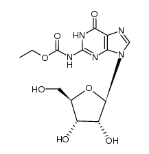 N-2-(ethoxycarbonyl)guanosine结构式