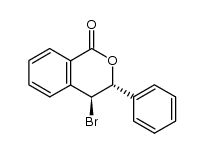 rac-(3S,4R)-4-bromo-3,4-dihydro-3-phenylisochromen-1-one结构式