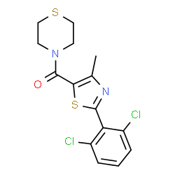 [2-(2,6-dichlorophenyl)-4-methyl-1,3-thiazol-5-yl](thiomorpholin-4-yl)methanone Structure