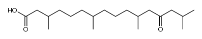 2,6,10,14-Tetramethyl-pentadecanon-(12)-carbonsaeure-(1)结构式
