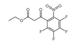 2-nitro-3,4,5,6-tetrafluoro-β-oxobenzenepropanoic acid,ethyl ester Structure