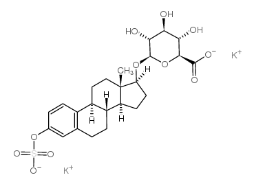 beta-雌甾酚二醇-3-硫酸酯-17-葡糖苷酸二钾盐结构式