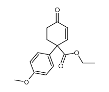 Ethyl 1-(4-methoxyphenyl)-4-oxocyclohex-2-enecarboxylate结构式