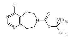 4-氯-8,9-二氢-5H-嘧啶并[4,5-d]氮杂卓-7(6H)-羧酸叔丁酯结构式