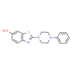 2-(4-苯基哌嗪-1-基)苯并[d]噻唑-6-醇结构式