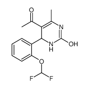 5-acetyl-4-[2-(difluoromethoxy)phenyl]-6-methyl-3,4-dihydro-1H-pyrimidin-2-one Structure