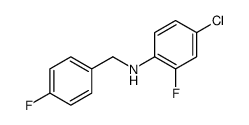 4-Chloro-2-fluoro-N-(4-fluorobenzyl)aniline结构式
