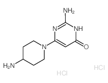 2-amino-6-(4-amino-1-piperidinyl)-4(3H)-pyrimidinone(SALTDATA: 2HCl)结构式