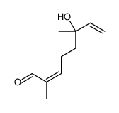 6-hydroxy-2,6-dimethylocta-2,7-dienal Structure
