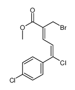 (2Z, 4Z)-2-(溴甲基)-5-氯-5-(4-氯苯基)-2,4-戊二酸甲酯结构式