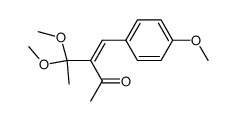 (E)-4,4-dimethoxy-3-(4-methoxybenzylidene)pentan-2-one结构式