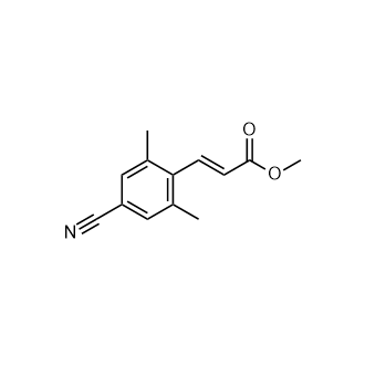 Methyl (E)-3-(4-cyano-2,6-dimethylphenyl)-2-propenoate Structure