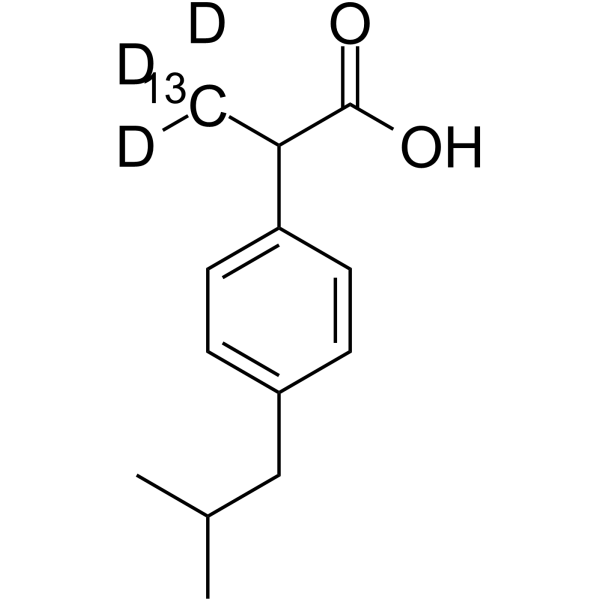 [13C,2H3]-布洛芬结构式
