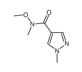 N-methoxy-N,1-dimethylpyrazole-4-carboxamide结构式