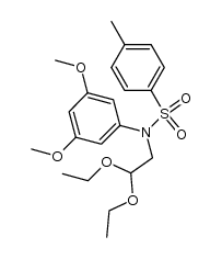 N-(3,5-dimethoxyphenyl)-N-(p-tolylsulphonyl)aminoacetaldehyde diethyl acetal Structure