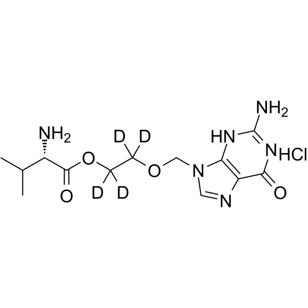Valacyclovir-d4 hydrochloride结构式
