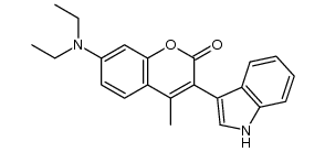 7-(diethylamino)-3-(1H-indol-3-yl)-4-methyl-2H-chromen-2-one Structure