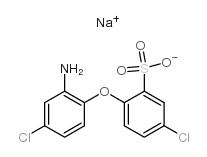 2-氨基-4,4'-二氯二苯醚-2'-磺酸钠结构式