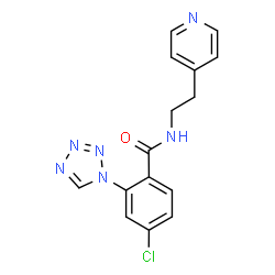 4-chloro-N-[2-(pyridin-4-yl)ethyl]-2-(1H-tetrazol-1-yl)benzamide Structure