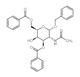 苄基2-乙酰氨基-3,6-二-O-苯甲酰基-2-脱氧-α-D-吡喃半乳糖苷结构式