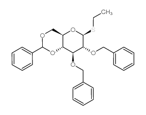 Ethyl 2,3-di-O-benzyl-4,6-O-benzylidene-1-thio-b-D-glucopyranoside Structure