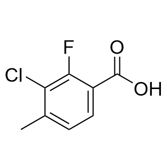 3-氯-2-氟-4-甲基苯甲酸结构式