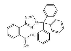 2 -(5-(1-三苯甲基-1H-四氮唑)苯硼酸结构式