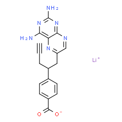 4-(1-(2,4-二氨基芴-6-基)戊-4-炔-2-基)苯甲酸锂结构式