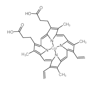 Cu(II) protoporphyrin IX结构式