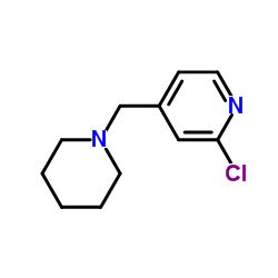 2-Chloro-4-(1-piperidinylmethyl)pyridine Structure