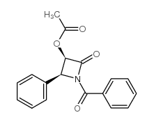 (3R,4S)-1-苯甲酰基-3-乙酰氧基-4-苯基-2-丙内酰胺结构式