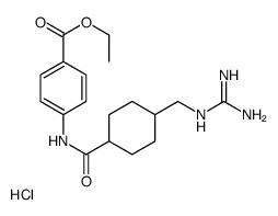 ethyl 4-[[4-[(diaminomethylideneamino)methyl]cyclohexanecarbonyl]amino]benzoate,hydrochloride Structure