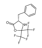 (4S)-4-Benzyl-2,2-bis(trifluoromethyl)-1,3-oxazolidin-5-one结构式