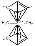 Zirconium, bis[(1,2,3,4,5-η)-1,3-dimethyl-2,4-cyclopentadien-1-yl]dimethyl- Structure