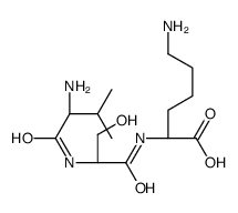 (2S)-6-amino-2-[[(2S)-2-[[(2S)-2-amino-3-methylbutanoyl]amino]-3-hydroxypropanoyl]amino]hexanoic acid结构式