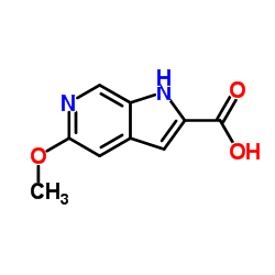 5-甲氧基-1氢-吡咯[2,3-C]吡啶-2-甲酸结构式