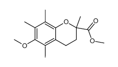 3,4-dihydro-6-methoxy-2,5,7,8-tetramethyl-2H-1-benzopyran-2-carboxylic acid methyl ester结构式