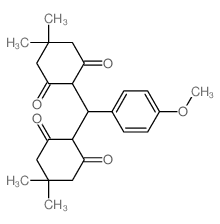 2-[(4,4-dimethyl-2,6-dioxo-cyclohexyl)-(4-methoxyphenyl)methyl]-5,5-dimethyl-cyclohexane-1,3-dione Structure