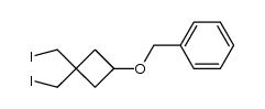 3-Benzyloxy-1.1-bis-[iodmethyl]-cyclobutan结构式