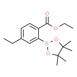 2-Ethoxycarbonyl-5-ethylphenylboronic acid pinacol ester Structure