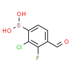 2-Chloro-3-fluoro-4-formylphenylboronic acid Structure