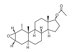 Androstan-17-ol, 2,3-epoxy-1-methyl-, acetate, (1alpha,2alpha,3alpha,5 alpha,17beta)- Structure