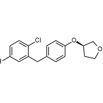 (R)-3-(4-(2-Chloro-5-iodobenzyl)phenoxy)tetrahydrofuran (Empagliflozin Impurity) Structure